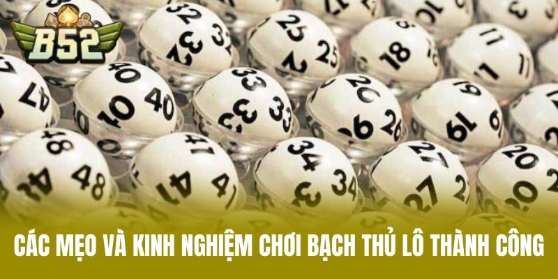 Các Mẹo Và Kinh Nghiệm Chơi Bạch Thủ Lô Thành Công